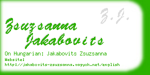 zsuzsanna jakabovits business card